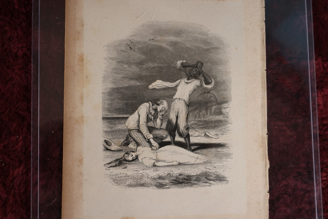 Lot 016 - Antique Engraving, "The Body Of Virginia Found In The Sand" From The Novel Paul Et Virginie By Jacques-Henri Bernardin De Saint-Pierre