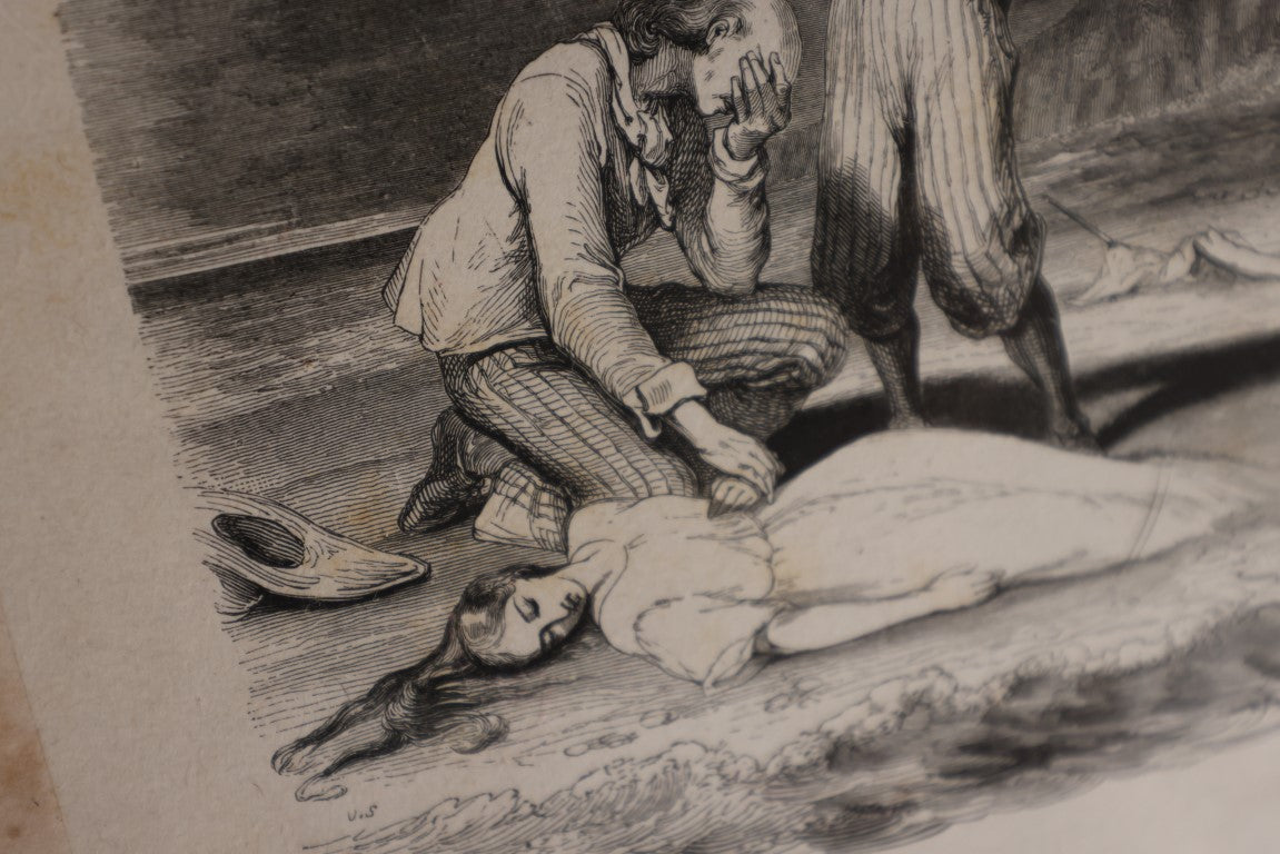Lot 016 - Antique Engraving, "The Body Of Virginia Found In The Sand" From The Novel Paul Et Virginie By Jacques-Henri Bernardin De Saint-Pierre