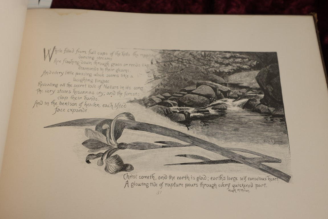Lot 021 - Nature's Hallelujah Illustrated And Arranged By Irene E. Jerome, 1888, Profusely Illustrated Book Of Poetry And More
