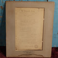 Lot 039 - The Prisoner's Song, Civil War Era Photo Of Song, Written Expressly For The Richmond Prison Association By Captain Issac W. Hart, Photographed From The Original Record Kept At Libby Prison, 1861, Grand Army Of The Republic