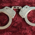 Lot 057 - Vintage Smith And Wesson Handcuffs, Made In U.S.A, Has Marcas Registradas Mark, No Key, Serial Number 949599, Springfield, Massachusetts