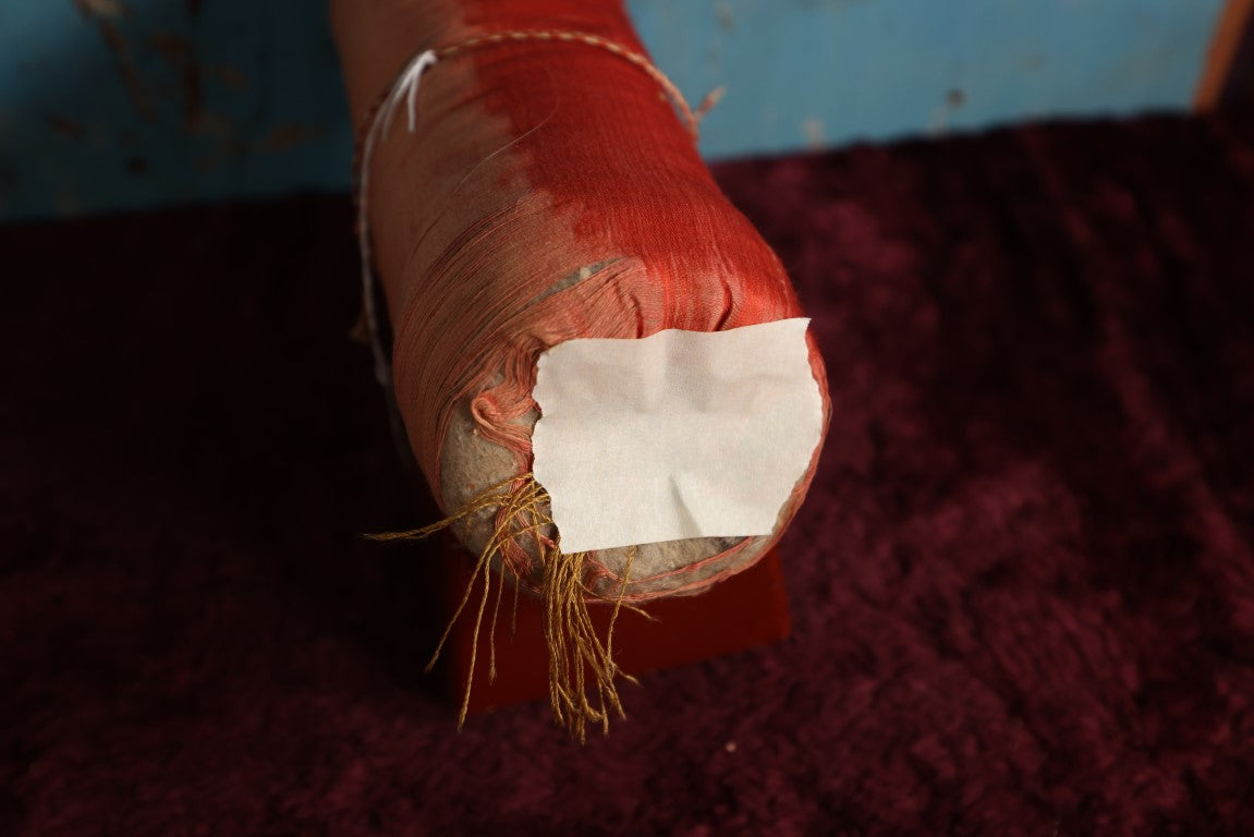 Lot 068 - Bulgar Filled Silk Pillow On Pedestal, Previous Dealer's Label Identifies It As A Chinese Opium Pillow