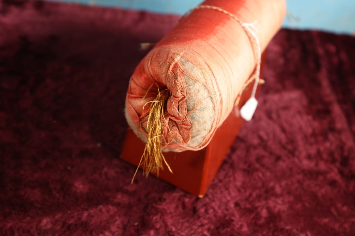 Lot 068 - Bulgar Filled Silk Pillow On Pedestal, Previous Dealer's Label Identifies It As A Chinese Opium Pillow