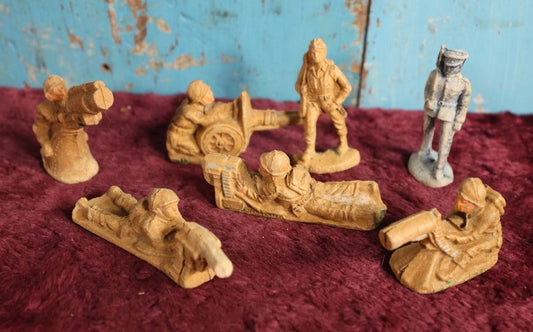 Lot 069 - Seven Piece Composition Soldier Grouping, 1940s, World War Ii, Made In Usa
