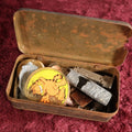 Lot 096 - Mixed Novelty Junk Draw Discovery Lot, Wizard Lighter Case, Razor, Wallet Photos, Etc