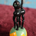 Lot 115 - Vintage Halloweeen Cat On Pumpkin Collapsing Novelty Toy