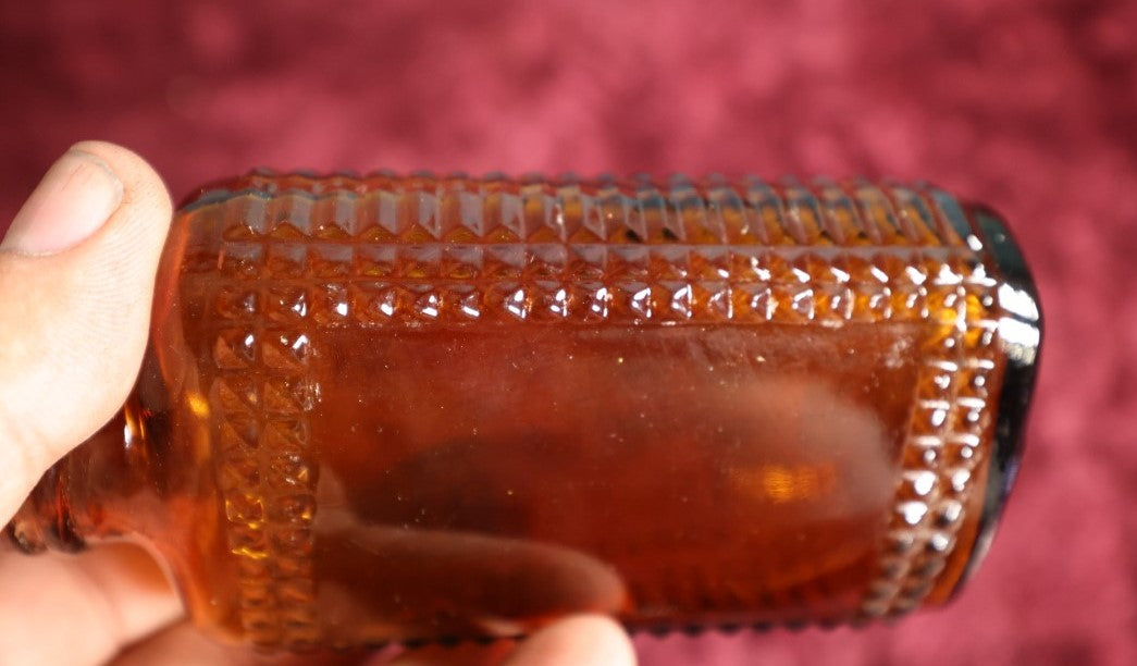 Lot 130 - Antique Amber Glass Poison Bottle, Textured, No Label