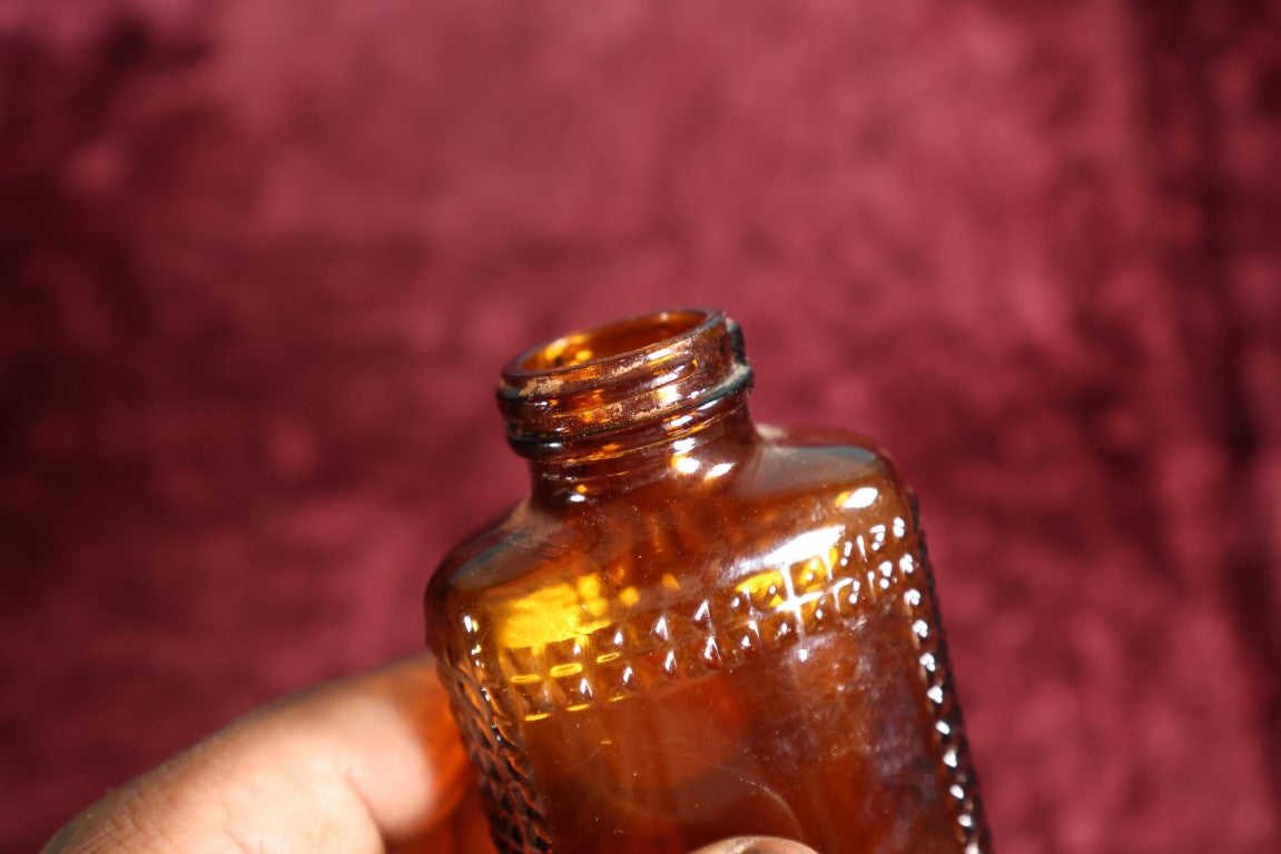 Lot 130 - Antique Amber Glass Poison Bottle, Textured, No Label