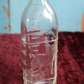 Lot 134 - Antique 8 Ounce Clear Glass Baby Bottle With Embossed Dog, Doghouses