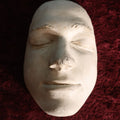 Lot 072 - Antique Death / Life Mask, White Plaster, Marked "Tee Twat," 1937