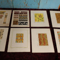 Lot 075 - Grouping Of Eight Hand Painted Architectural And Textile Plates, Signed L. Burlingame, Italian, Sicilian, & Byzantine Textiles & More
