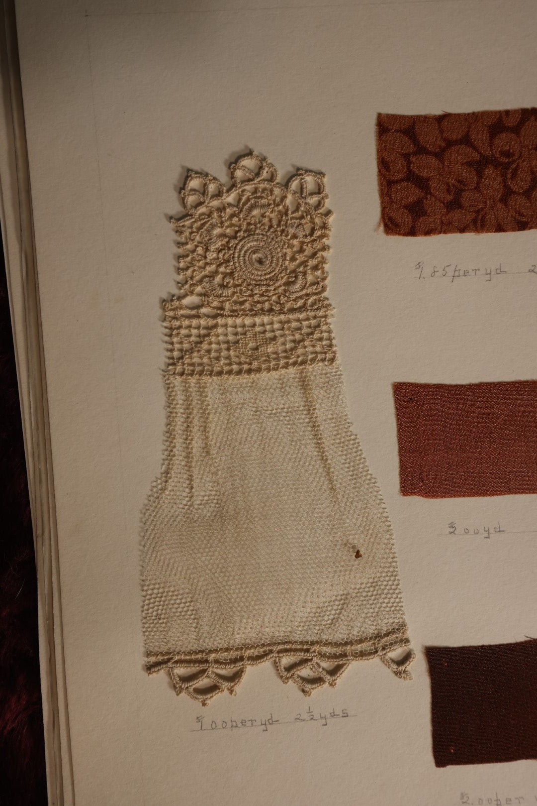 Lot 076 - Grouping Of Nineteen Pages Of Hand Drawn And Painted Fashion Designs And Ideas, Color Swatches, Fabric Swatches, Sketches, Perhaps From Fashion School, Paper Marked "Bainbridge Drawing School"