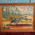 Lot 091 - Vintage Paint By Numbers Black Panther Painting
