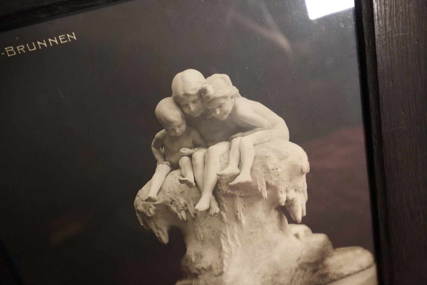Lot 094 - Antique Framed German Print Depicting The Fairytale Fountain, "Märchenbrunnen," By French Sculptor Max Blondat, Marked Blondat-Brunnen,  Print Copyright Friedrich O. Walter, Berlin, No. 39