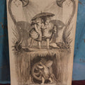 Lot 095 - Antique Engraving, Page From Music Book, "Rain Imps Grinding Up The Rain In April," Book Plate, Loose, Unframed