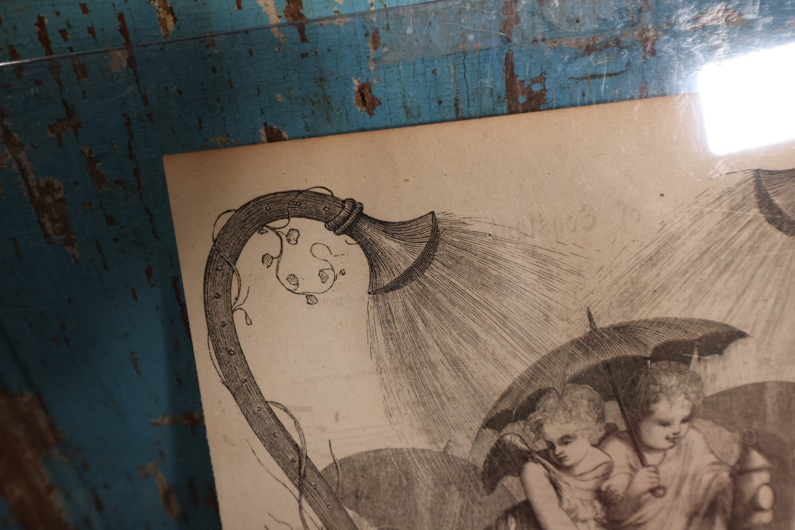 Lot 095 - Antique Engraving, Page From Music Book, "Rain Imps Grinding Up The Rain In April," Book Plate, Loose, Unframed