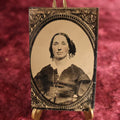 Lot 099 - Tintype - Copy Of A Daguerreotype Of Woman With Mat