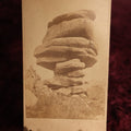 Lot 125 - Cart De Viste (CDV) - Unusual Photo Of Stack Of Rocks, Cairn, Pencil Name On Back