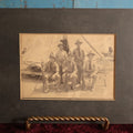 Lot 157 - Boarded And Matted Photo - Very Young Looking Soldiers Sitting With Older Soldiers Standing Outside Tent, Holding Rifles