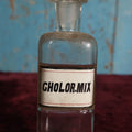 Lot 037 - Antique Chloral Mixture Apothecary Bottle With Glass Label, Stopper, Approximately 6.75", Sedative / Hypnotic Mixture
