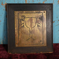 Lot 044 - Antique Brass Art Wall Hanger "Our Loving Cup" Metamorphic Image of Two Children Kissing, Forming Cup, As Appeared In Life Magazine
