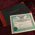 Lot 138 - Ephemera Lot - 1930s Era Stock Certificates In Book For Arton Productions, Inc., New York Broadway Production Firm, Mostly Blank, Some Missing