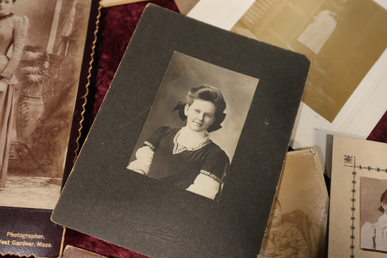Lot 145 - Photo Lot - Approximately Forty Pieces of Boarded Photos, Cabinet Cards, CDVs, Portraits, And More