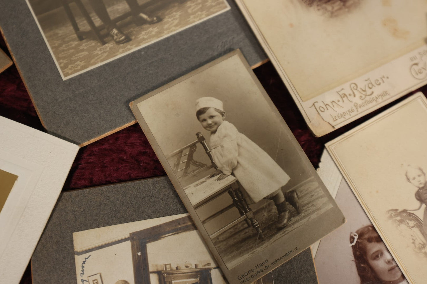 Lot 145 - Photo Lot - Approximately Forty Pieces of Boarded Photos, Cabinet Cards, CDVs, Portraits, And More