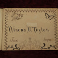Lot 039 - 1893 Watercolor And Sketchbook Of Winona B. Taylor, Containing Numerous Watercolor Paintings Of Patterns, Textiles, And Houses And Buildings