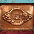 Lot 081 - Antique Metamorphic Moon Man Smoking Pipe, Smoke Becomes Hair, Wraps Around, And Becomes Woman, Metal Dish