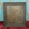 Lot 085 - Antique "The Army Toast" Metamorphic Metal Plaque On Wood Frame, Smoke Becomes And Surrounds Women, "May Our Arms Be Your Defence, And Your Arms Our Recompence," Wharf-Eaton Co., 1908