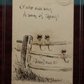 Lot 123 - Antique Hand Drawn Pen And Ink Folk Art Postcard With Pussy Willows, "O! Who Will Sing A Song Of Spring? Pussy! Will O!," Dated 1928