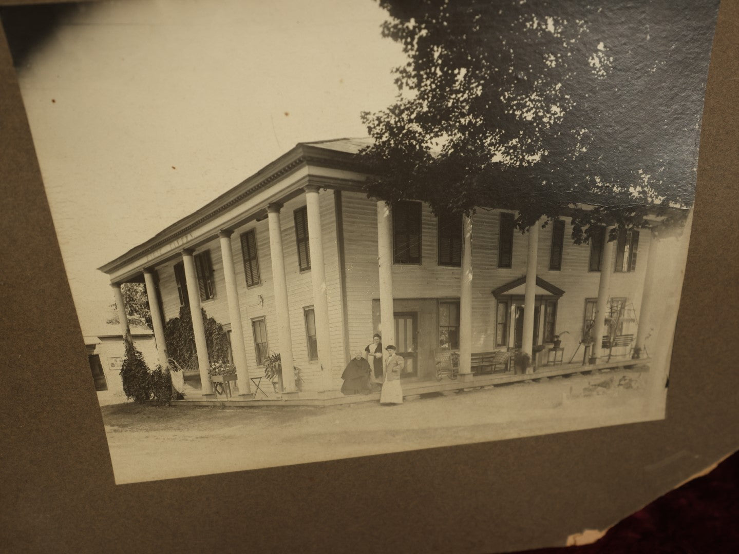 Lot 161 - Grouping Of Six Boarded Photos Of Victorian Houses, Buildings, Including Eagle Tavern, Circa 1900