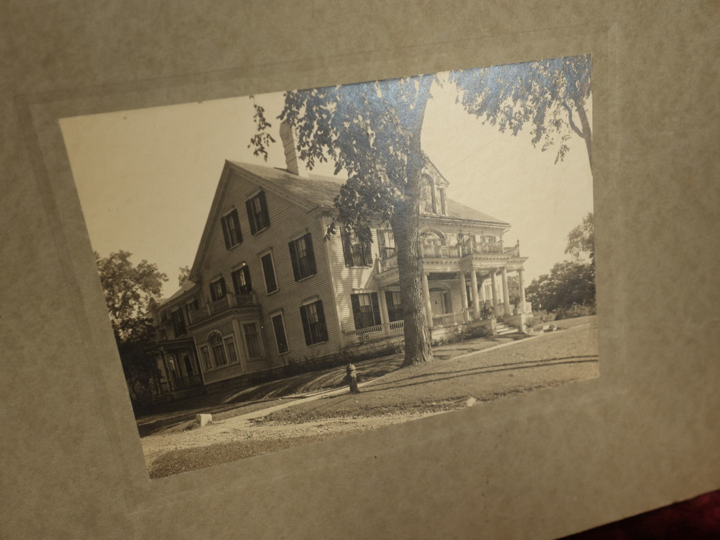 Lot 161 - Grouping Of Six Boarded Photos Of Victorian Houses, Buildings, Including Eagle Tavern, Circa 1900