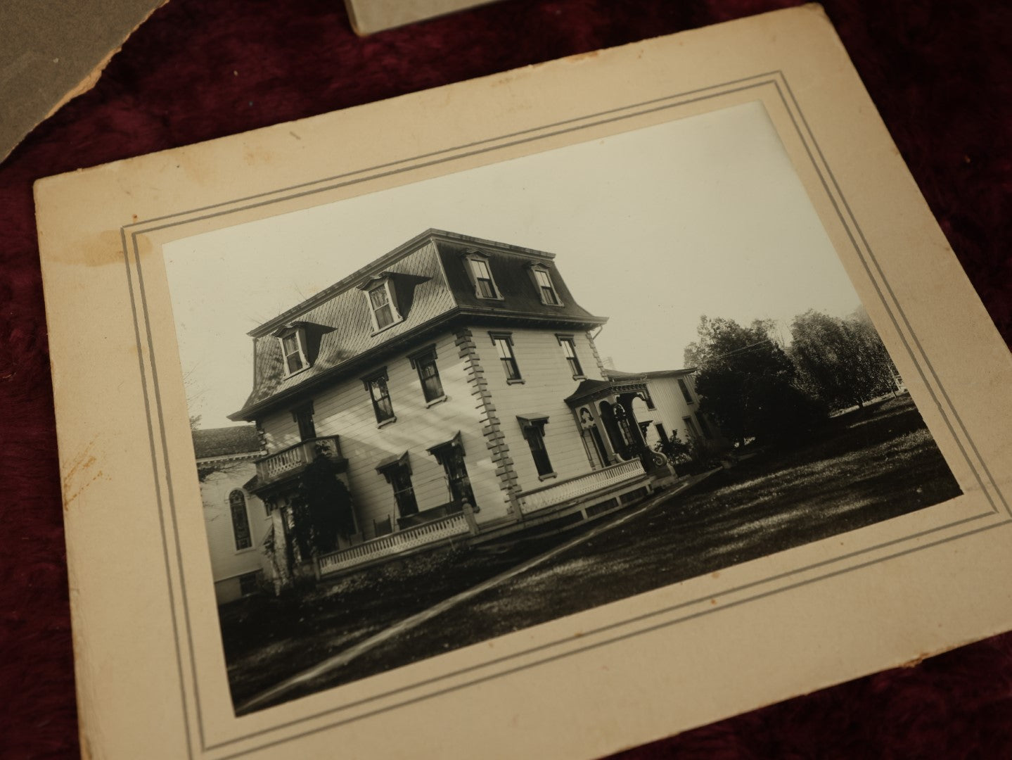 Lot 161 - Grouping Of Six Boarded Photos Of Victorian Houses, Buildings, Including Eagle Tavern, Circa 1900