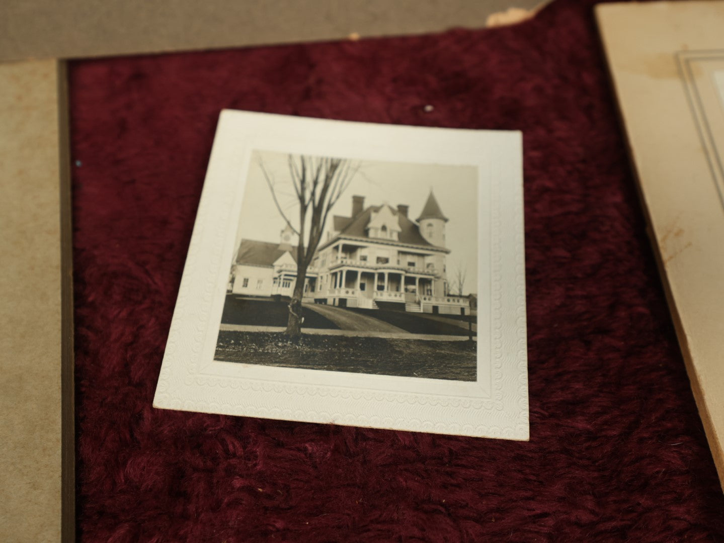 Lot 161 - Grouping Of Six Boarded Photos Of Victorian Houses, Buildings, Including Eagle Tavern, Circa 1900