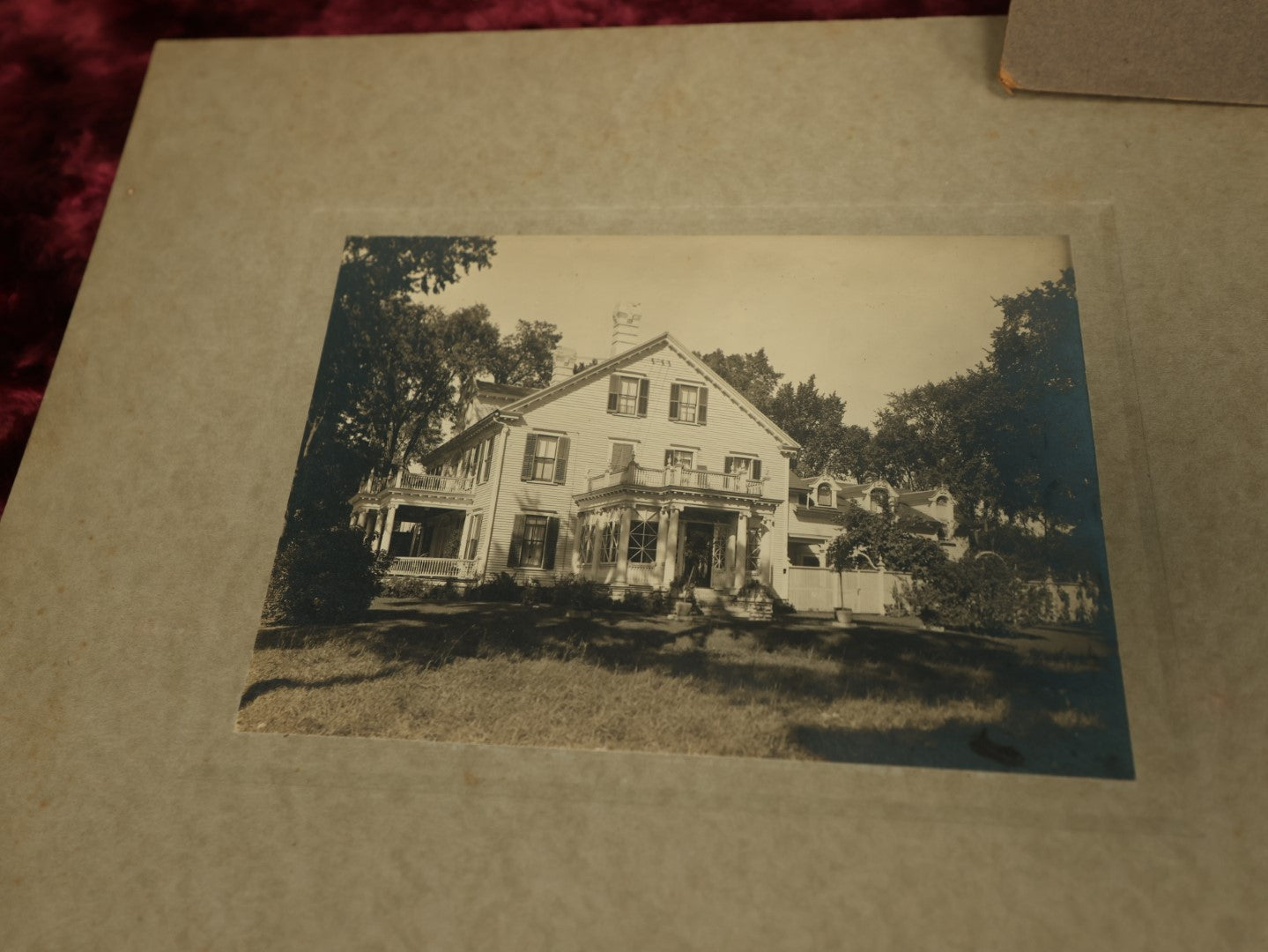Lot 161 - Grouping Of Six Boarded Photos Of Victorian Houses, Buildings, Including Eagle Tavern, Circa 1900