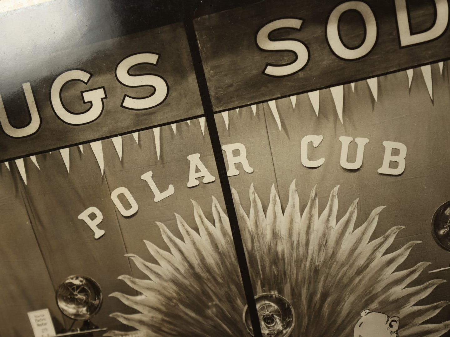 Lot 163 - Single 8X10 Photo Of Drug Store Polar Cub Display