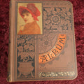 Lot 016 - Antique Victorian Scrapbook Album With Trade Cards, Die Cuts, Including Large Card With Frog, Dog, Many Cats, And More