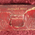 Lot 018 - Antique Red Leather Bound New Testament Miniature Personal Bible Belonging To Hannah F. Piper, Published By S. Andrus And Son, Hartford, 1843, Containing Engraving Of "The Devil As A Roaring Lion"