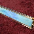 Lot 054 - Vintage Stained Leaded Glass Artisan Kaleidoscope With Marble (Blue Color Exterior Glass With Clear Glass Tubes)