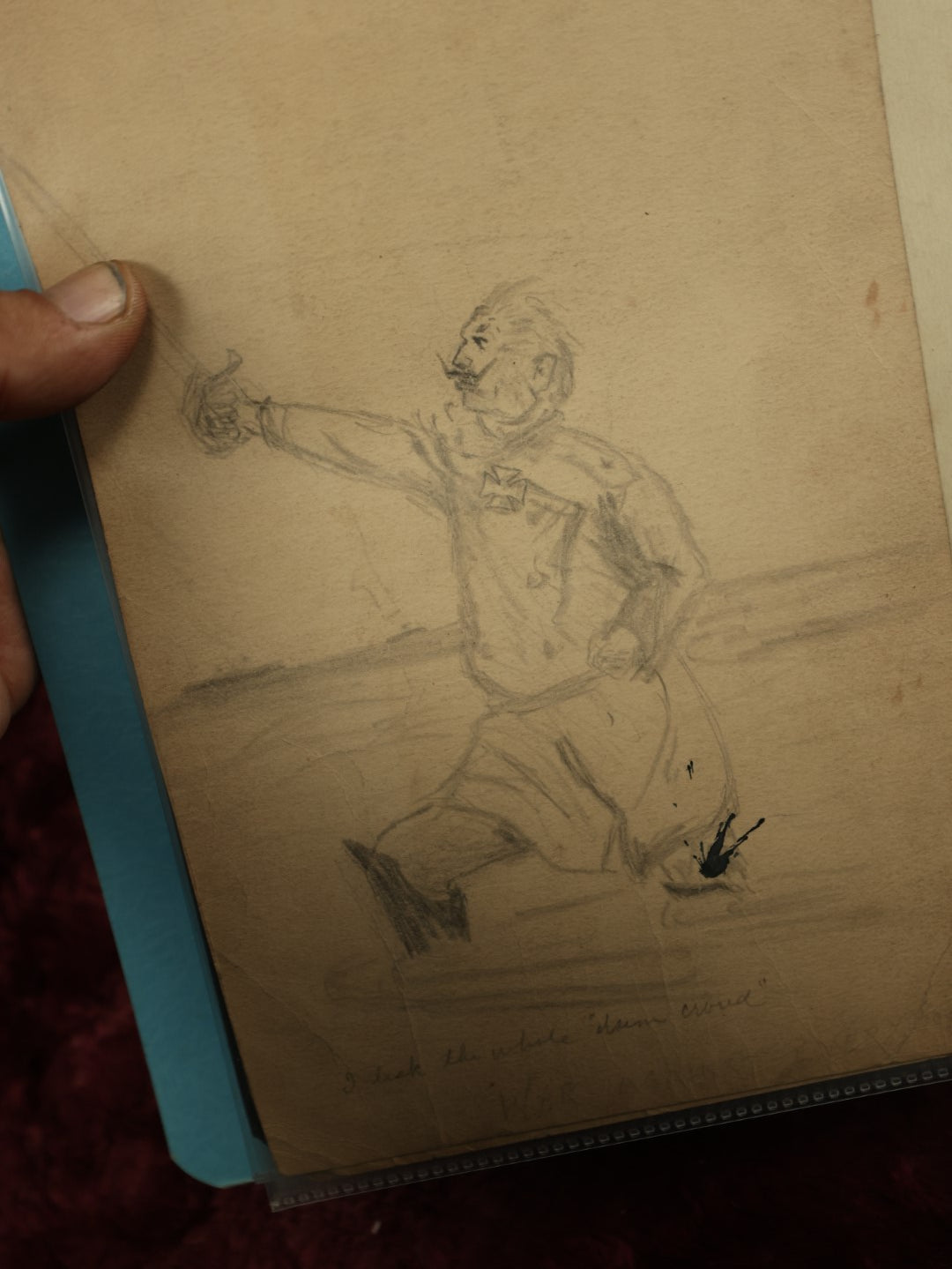 Lot 003 - Incredible Archive Collection Of The Dark And Esoteric Sketches And Drawings Of Robert M. Lead, Woburn, Massachusetts, Circa 1920s, Including 30+ Original Drawings Of Interesting Subjects: War, Burlesque, Ships, Travel And More