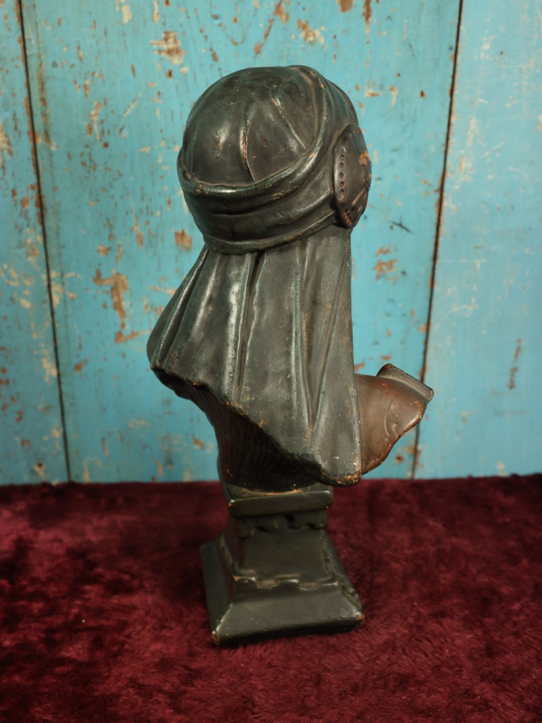 Lot 008 - Antique Art Nouveau Chalkware Plaster Scheherazade Statue Bust, After Emmanuel Villanis (French, 1858-1914), Character And Storyteller Of One Thousand And One Nights (Arabian Nights)