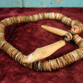 Lot 016 - Vintage Folk Art Bottlecap Snake With Carved Head And Tail, Many Bottle Caps Strung On Wire