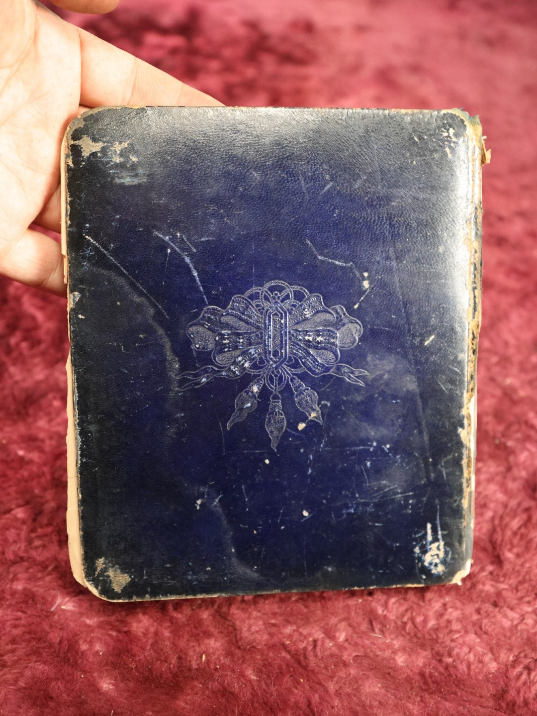 Lot 017 - Victorian Autograph Album With Many Signatures, Embossed Cover With Flowers, Gilt Fore Edge, Circa 1885, Brimfield, Massachusetts