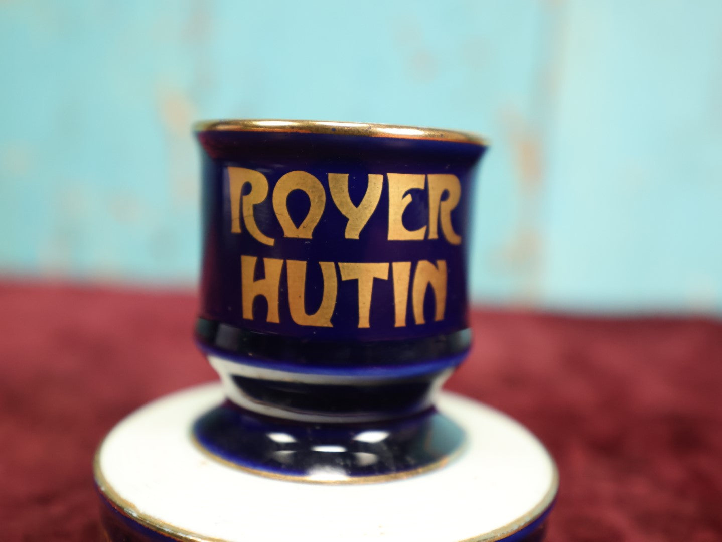 Lot 033 - Royer Hutin, Manufacturer Of Absinthe And Other Spirits, Vintage Porcelain Match Strike, Bar Top Advertising