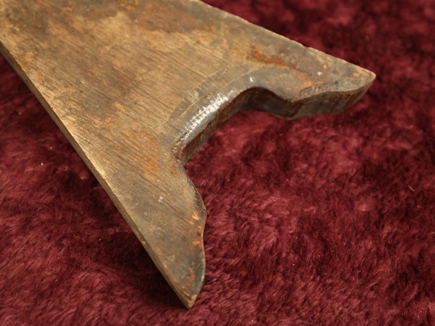 Lot 041 - Antique Primitive Wood Cut Boot Jack With Beveled Edge, Note Heavy Wear