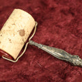 Lot 044 - Antique Sterling Silver Handled Rolling Ink Blotter With Monogram, Marked Sterling