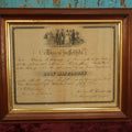 Lot 056 - Antique Holy Matrimony Certificate, Casea B. Edgerly (Bennington, NH) & Maria Mc Cuffee (Rochester, NH), 1852, Minister Henry H. Hartwell, Witness Flora Ann Hartwel, Printed by Wellstood, Benson, & Hanks, New York