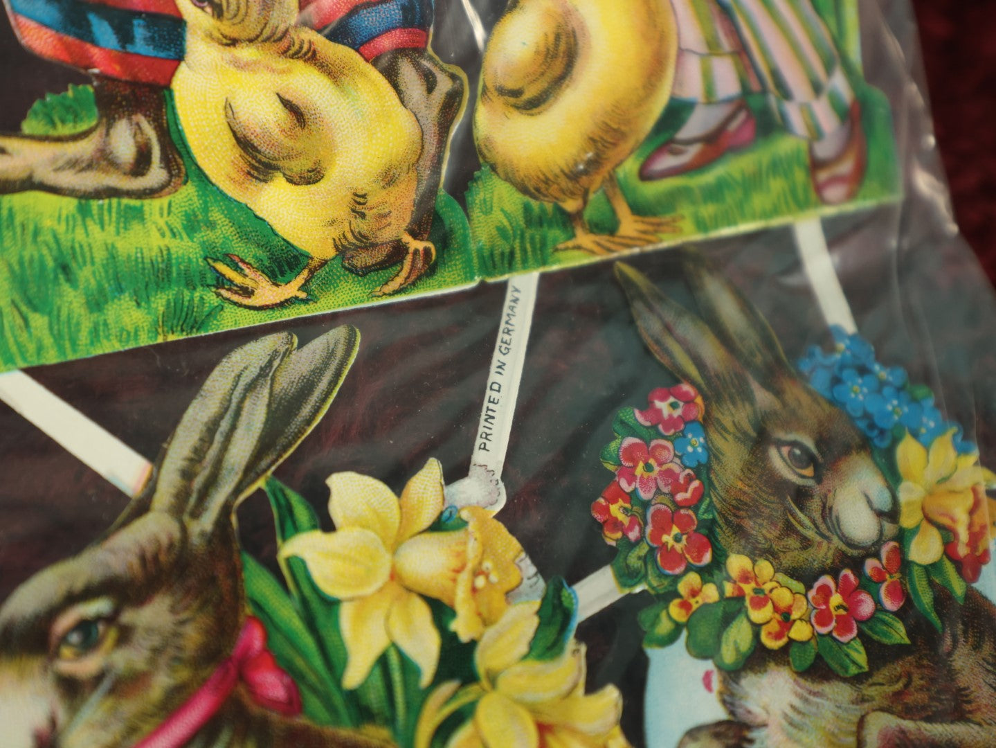 Lot 057 - Pair Of Uncut Die Cut Scrapbooking Paper Sheets, Easter Bunny And More, Paul Zoecke, Berlin, Pzb, Printed In Germany